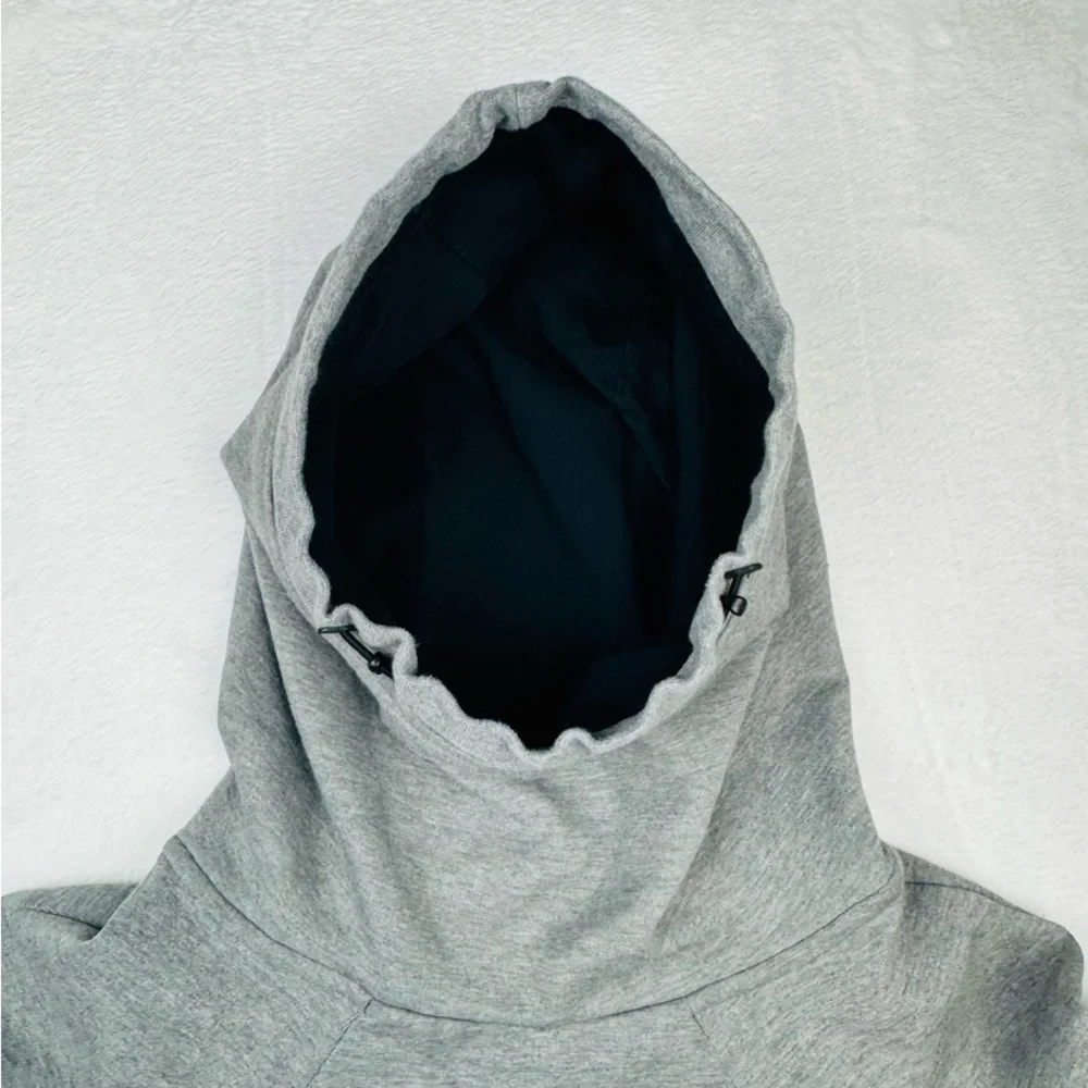 Nike Tech Women’s Fleece Funnel Hoodie.  Gray /black. Size M .